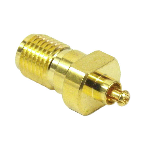 SMA Female (Jack) to MC-Card Plug Adapter, Gold Plated Brass Body Fairview Microwave SM5211