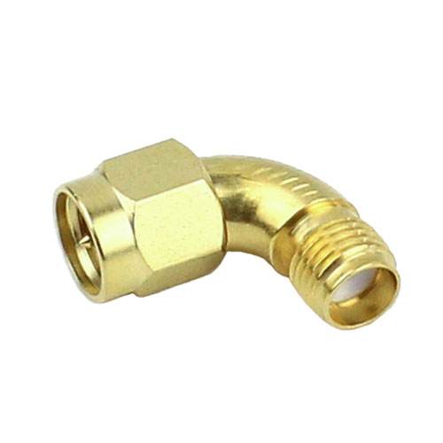 Radius RA SMA Male (Plug) to SMA Female (Jack) Adapter MIL-STD-202, Method 106, Passivated Stainless Steel Body, High Temp, 1.25 VSWR Fairview Microwave SM5292