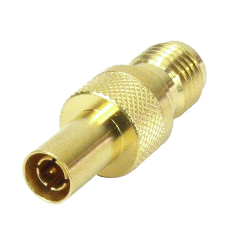 SMA Female (Jack) to 1.0/2.3 Plug (Male) Adapter, Gold Plated Brass Body, 1.15 VSWR Fairview Microwave SM5535