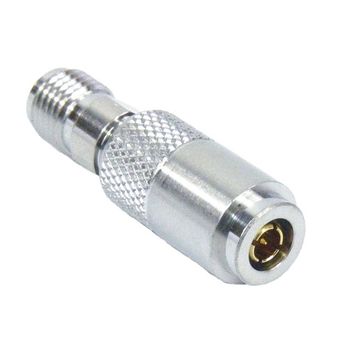 SMA Female (Jack) to 1.0/2.3 Plug (Male (plug)) Adapter, Tri-Metal Plated Brass Body, 1.2 VSWR Fairview Microwave SM5537