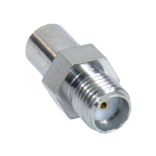 Push-On BZ Female (Jack) to SMA Female (Jack) Adapter, Passivated Stainless Steel Body Fairview Microwave SM5562