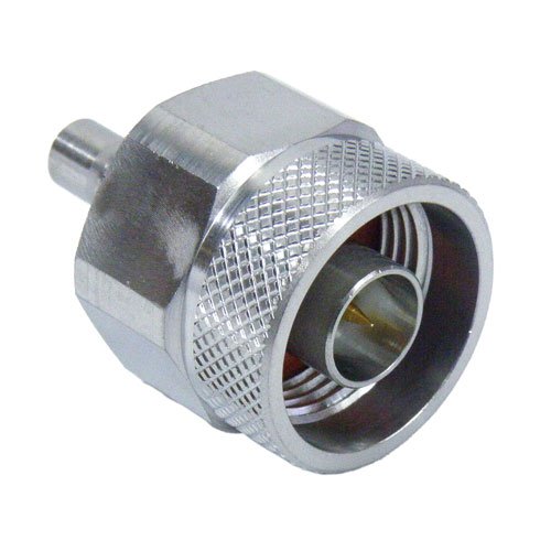 N Male (plug) to QMA Female (Jack) Adapter, Passivated Stainless Steel Body, 1.25 VSWR Fairview Microwave SM5571