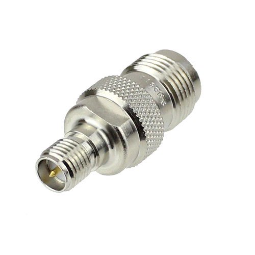 RP SMA Female (Jack) to TNC Female (Jack) Adapter, Nickel Plated Brass Body, High Temp, 1.2 VSWR Fairview Microwave SM5811