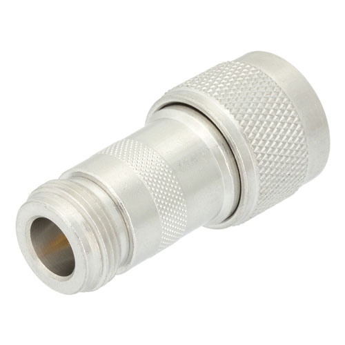 N Male (Plug) to RP N Female (Jack) Adapter, Nickel Plated Brass Body, High Temp Fairview Microwave SM5818