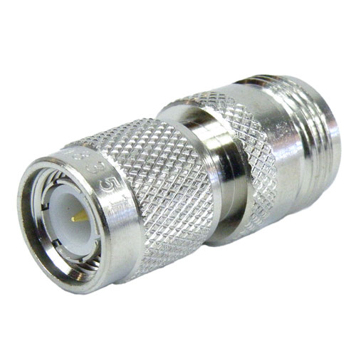 TNC Male (plug) to N Female (Jack) Adapter, Nickel Plated Brass Body, 1.2 VSWR Fairview Microwave SM8351