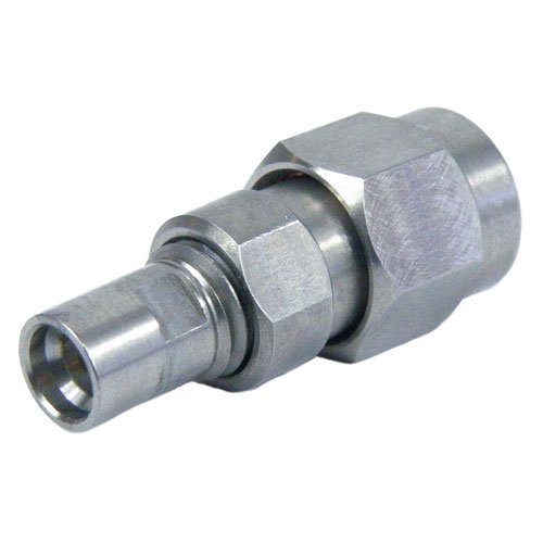 SMA Male (Plug) to SMP Male (Plug) Full Detent Adapter, Passivated Stainless Steel Body, High Temp, 1.2 VSWR Fairview Microwave SM8807