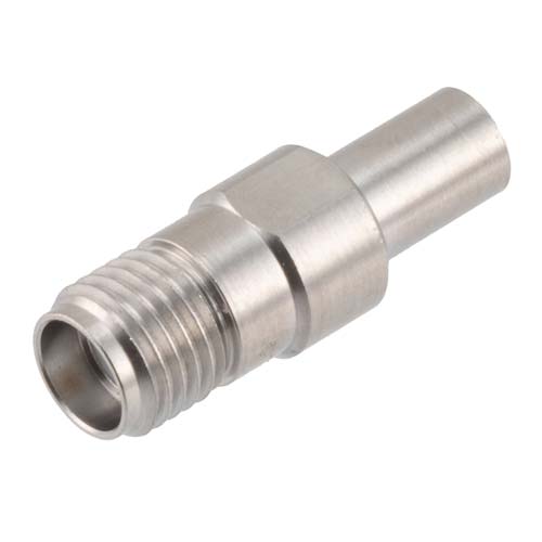 SMA Female (Jack) to SMP Male (Plug) Limited Detent Adapter, Passivated Stainless Steel Body, High Temp, 1.2 VSWR Fairview Microwave SM8813