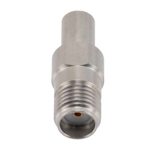 SMA Female (Jack) to SMP Male (Plug) Limited Detent Adapter, Passivated Stainless Steel Body, High Temp, 1.2 VSWR Fairview Microwave SM8813