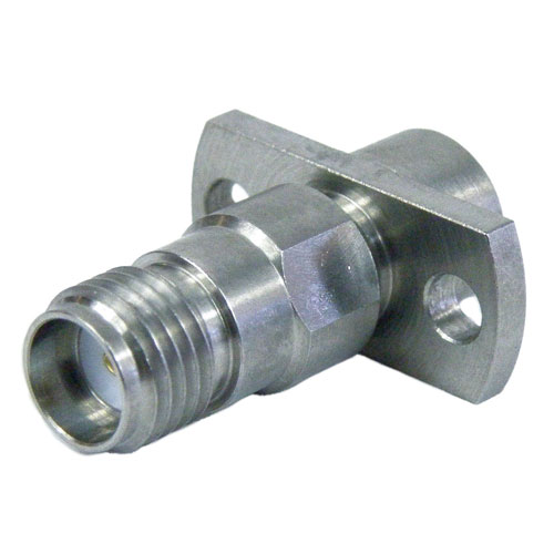 Precision SMA Female (Jack) to SMP Male (plug) Full Detent 2 Hole Flange Adapter, High Temp, 1.2 VSWR Fairview Microwave SM8834