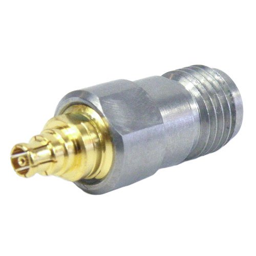 SMA Female (Jack) to Mini SMP Female (Jack) Adapter, Passivated Stainless Steel Body, 1.2 VSWR Fairview Microwave SM8902