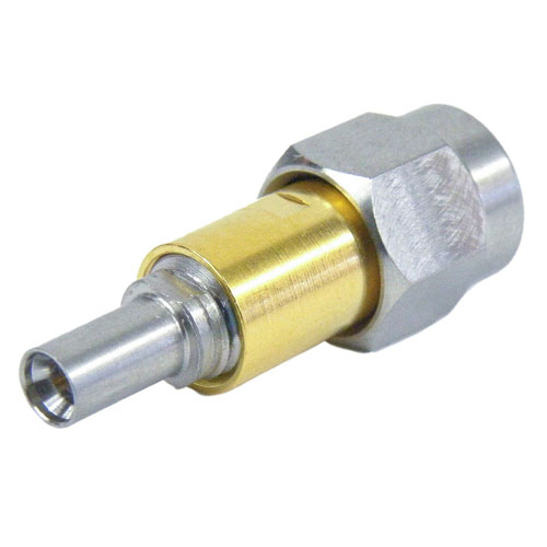 2.92mm Male (Plug) to Mini SMP Male (Plug) Full Detent Adapter, Gold Plated Beryllium Copper Body, 1.3 VSWR Fairview Microwave SM8927