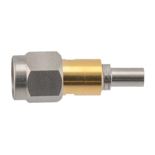 2.4mm Male (Plug) to Mini SMP Male (Plug) Full Detent Adapter, Beryllium Copper Gold Body , 1.25 VSWR Fairview Microwave SM8938