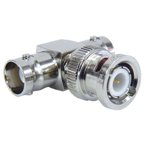 BNC T Adapter Female (Jack) Male (Plug) Female (Jack), Nickel Plated Brass Body, High Temp Fairview Microwave SM9130