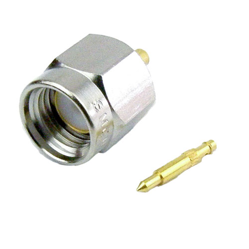 SMA Male (Plug) Connector For .034 SR Cable, Solder Fairview Microwave SMC034