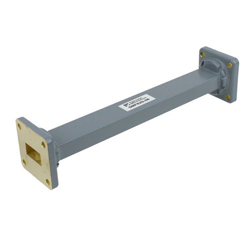 WR-62 Waveguide Section 6 Inch Length Straight Using UG-419/U Flange With a 12.4 GHz to 18 GHz Frequency Range in Standard Fairview Microwave SMF62S-06