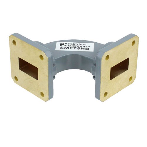 WR-75 Waveguide H-Bend Commercial Grade Using UBR120 Flange With a 10 GHz to 15 GHz Frequency Range Fairview Microwave SMF75HB