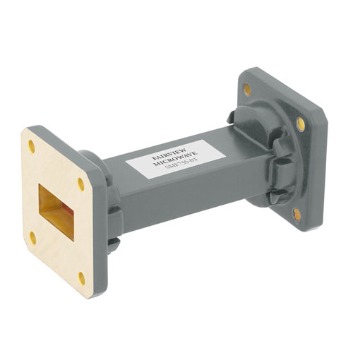 WR-75 Waveguide Section 3 Inch Length Straight Using UBR120 Flange With a 10 GHz to 15 GHz Frequency Range in Commercial Grade Fairview Microwave SMF75S-03