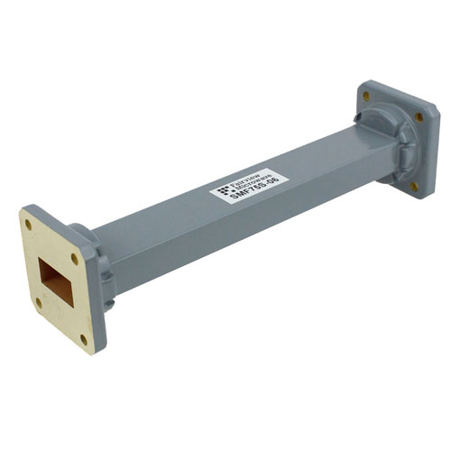 WR-75 Waveguide Section 6 Inch Length Straight Using UBR120 Flange With a 10 GHz to 15 GHz Frequency Range in Commercial Grade Fairview Microwave SMF75S-06