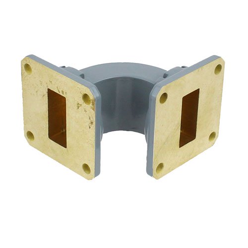 WR-90 Waveguide E-Bend Commercial Grade Using UG-39/U Flange With a 8.2 GHz to 12.4 GHz Frequency Range Fairview Microwave SMF90EB