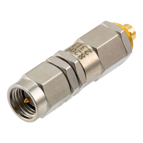 SMA Male Adjustable Phase Trimmer With an Adjustable Phase of 4 Deg. Per GHz From DC to 12 GHz for RG405, Brass Body Fairview Microwave SMP8209