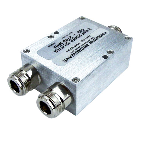 2 Way Power Divider N Connectors From 698 MHz to 2.7 GHz Rated at 10 Watts Fairview Microwave SMP8751