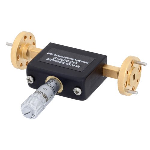 WR-12 Waveguide Continuously Variable Attenuator With Dial 0 to 30 dB Operating from 60 GHz to 90 GHz, UG-387/U Round Cover Flange Fairview Microwave SMW12AT001-30