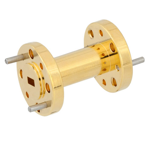 WR-12 to WR-15 Waveguide Transition 1 Inch Length Using UG-387/U to UG-385/U Flange Fairview Microwave SMW12TS15001