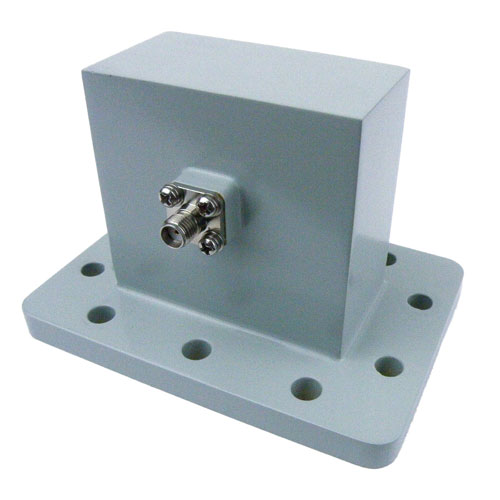 WR-229 to SMA Female Waveguide to Coax Adapter UDR40 Standard with 3.3 GHz to 4.9 GHz in Aluminum Fairview Microwave SMW229ACS