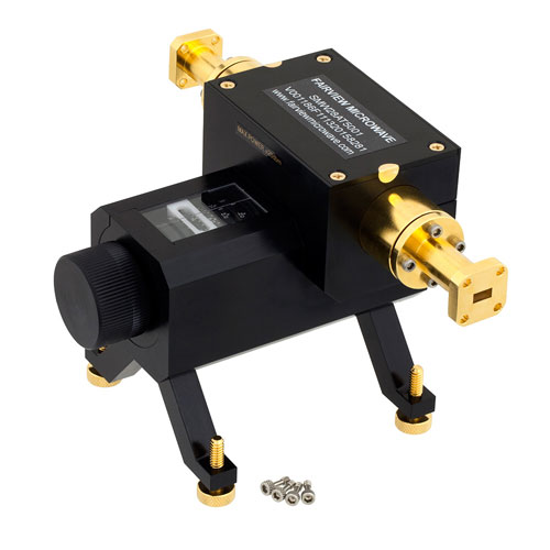 0 to 50 dB WR-28 Waveguide Direct Read Attenuator From 26.5 GHz to 40 GHz, Dial UG-599/U Flange Fairview Microwave SMW28AT5001