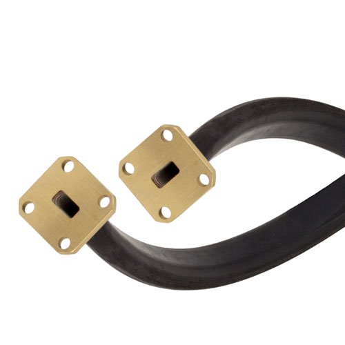 WR-28 Twistable Flexible Waveguide in 36 Inch Using UG-599/U Square Cover Flange With a 26.5 GHz to 40 GHz Frequency Range Fairview Microwave SMW28TF005-36