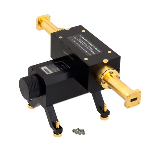 0 to 50 dB WR-42 Waveguide Direct Read Attenuator From 18 GHz to 26.5 GHz, Dial UG-595/U Flange Fairview Microwave SMW42AT5001