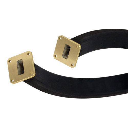 WR-90 Twistable Flexible Waveguide in 24 Inch Using UG-39/U Square Cover Flange With a 8.2 GHz to 12.4 GHz Frequency Range Fairview Microwave SMW90TF005-24