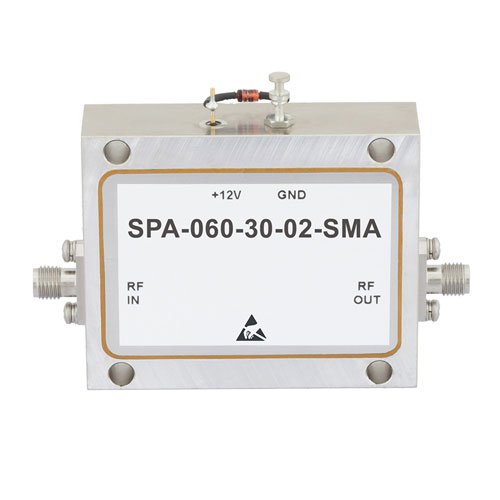 2 GHz to 6 GHz, Medium Power Broadband Amplifier with 2 Watt, 32 dB Gain and SMA Fairview Microwave SPA-060-30-02-SMA