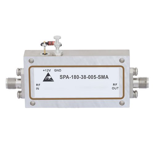 6 GHz to 18 GHz, Medium Power Broadband Amplifier with 500 mW, 42 dB Gain and SMA Fairview Microwave SPA-180-38-005-SMA