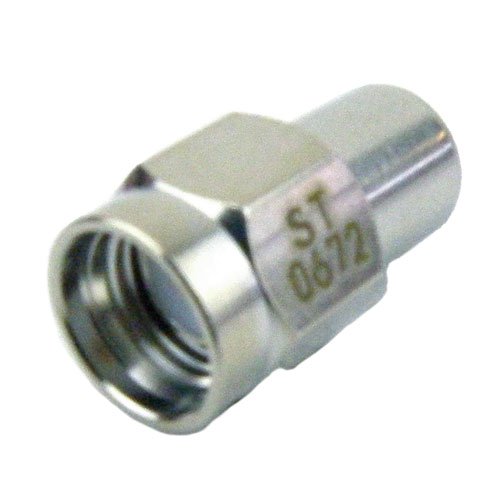 RP SMA Male (Plug) Termination (Load) 1 Watts To 6 GHz, Tri-Metal Plated Brass, 1.2 VSWR, 1 KWatts Peak Power Fairview Microwave ST0672