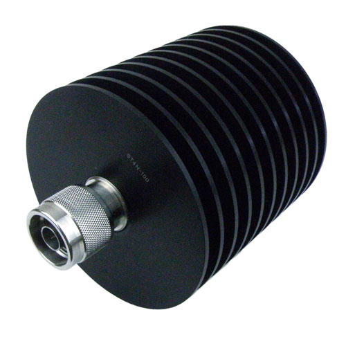 N Male (Plug) Termination (Load) 100 Watts High Power To 4 GHz, Heatsink Body, 1.2 VSWR Fairview Microwave ST4N-100