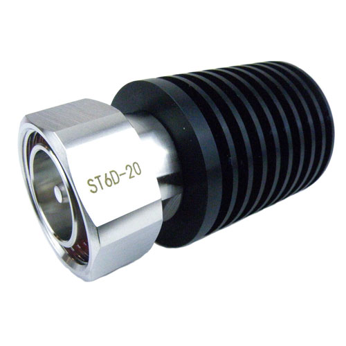 7/16 DIN Male (Plug) Termination (Load) 20 Watts Medium Power To 6 GHz, IP68 Rated Heatsink Body, 1.2 VSWR, 1 KWatts Peak Power Fairview Microwave ST6D-20