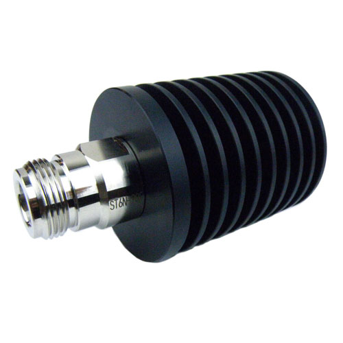 N Female (Jack) Termination (Load) 20 Watts Medium Power To 6 GHz, Black Anodized Plated Aluminum, 1.2 VSWR, 250 Watts Peak Power Fairview Microwave ST6N-20F