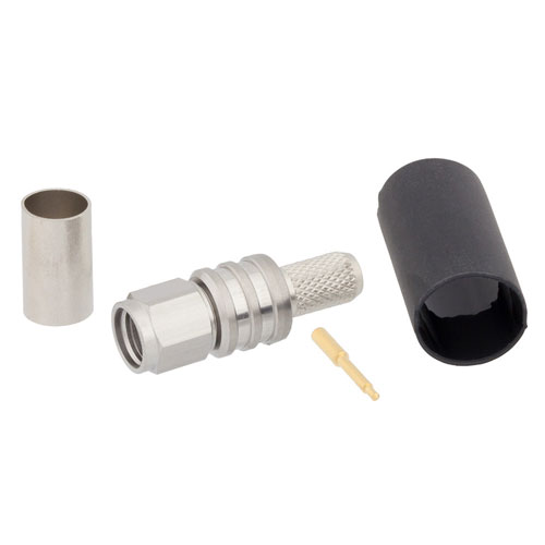 SMA Male (Plug) Connector For LMR-240, LMR-240-UF Cable, Crimp/Solder Fairview Microwave TC-240-SM-SS-X