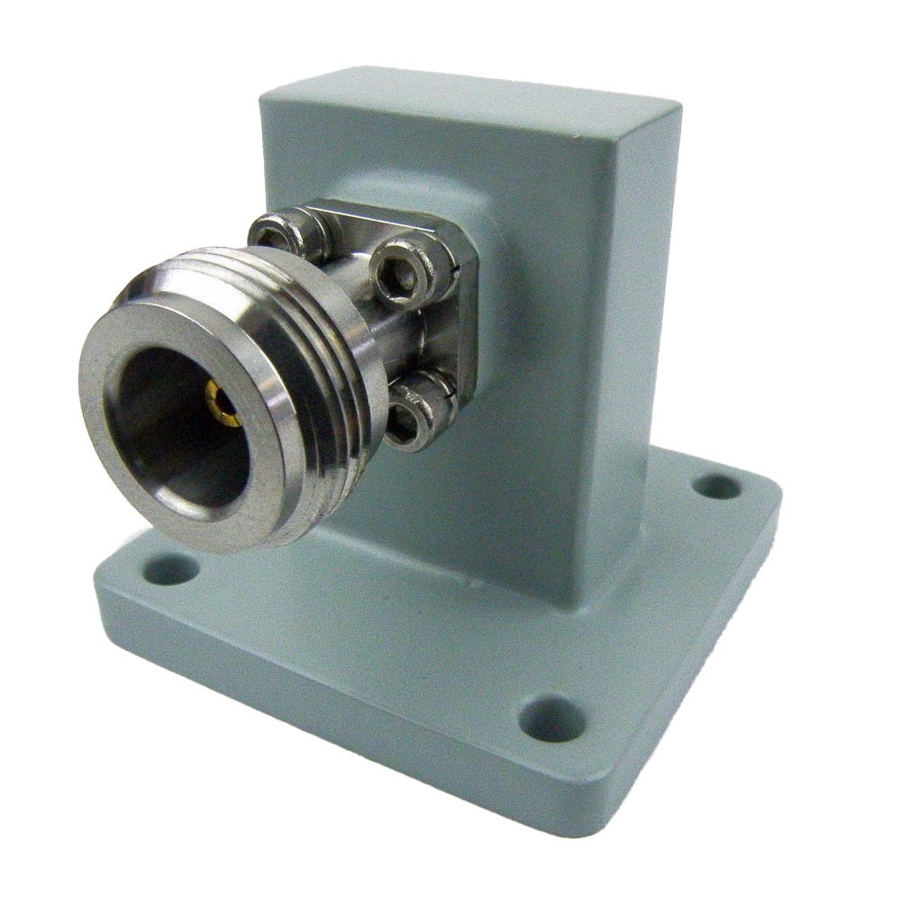 WR-90 to N Female Waveguide to Coax Adapter UBR100 Flange With 8.2 GHz to 12.4 GHz Frequency Range For X Band