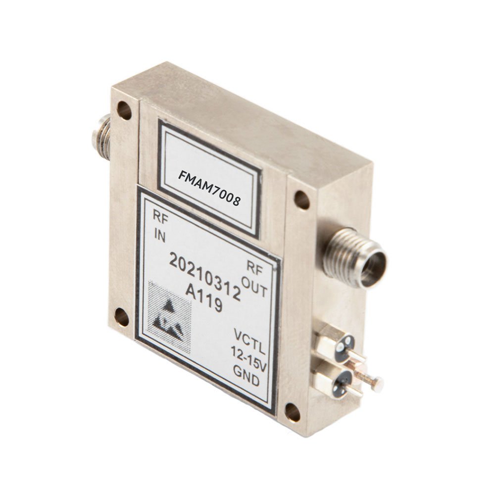 Variable Gain Control Amplifier, 26.5 GHz to 40 GHz, GaAs FET, 40 dB Gain, 20 dB Variable Gain, +11 dBm P1dB, 2.92mm
