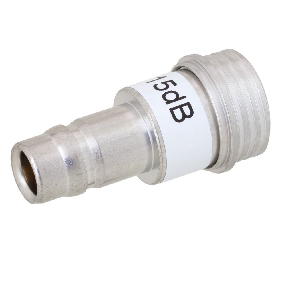15 dB Fixed Attenuator QN Male To QN Female Up To 3 GHz Rated To 1 Watt