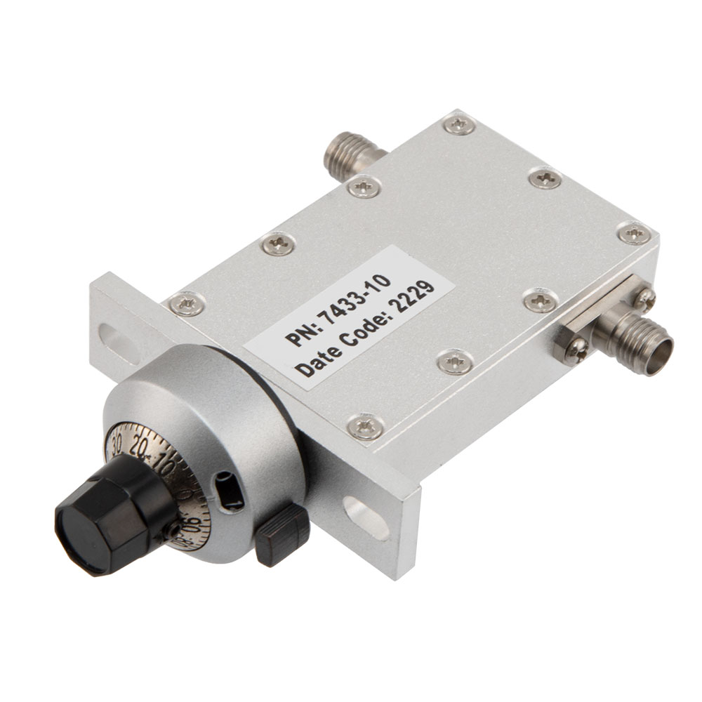 0 to 10 dB Variable Attenuator SMA Female to SMA Female from 7 GHz to ...