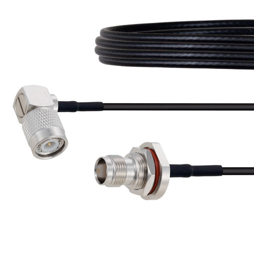 Low Loss Ra Tnc Male To Tnc Female Bulkhead Cable Lmr 100 Coax In 100 Cm