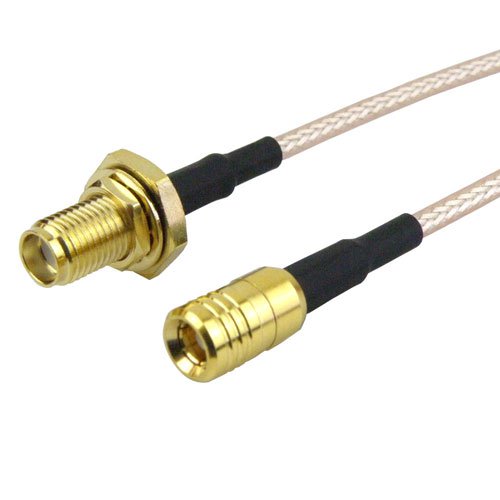 Sma Female Bulkhead To Push On Smb Male Cable Rg Coax In Inch