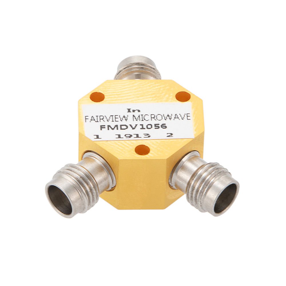 2 Way Power Divider 2.4mm Interface from DC to 50 GHz Rated at 0.5 Watts