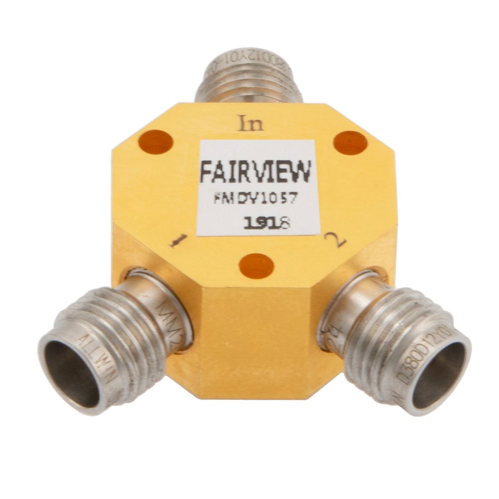 2 Way Power Divider 1.85mm Interface from DC to 67 GHz Rated at 0.5 Watts