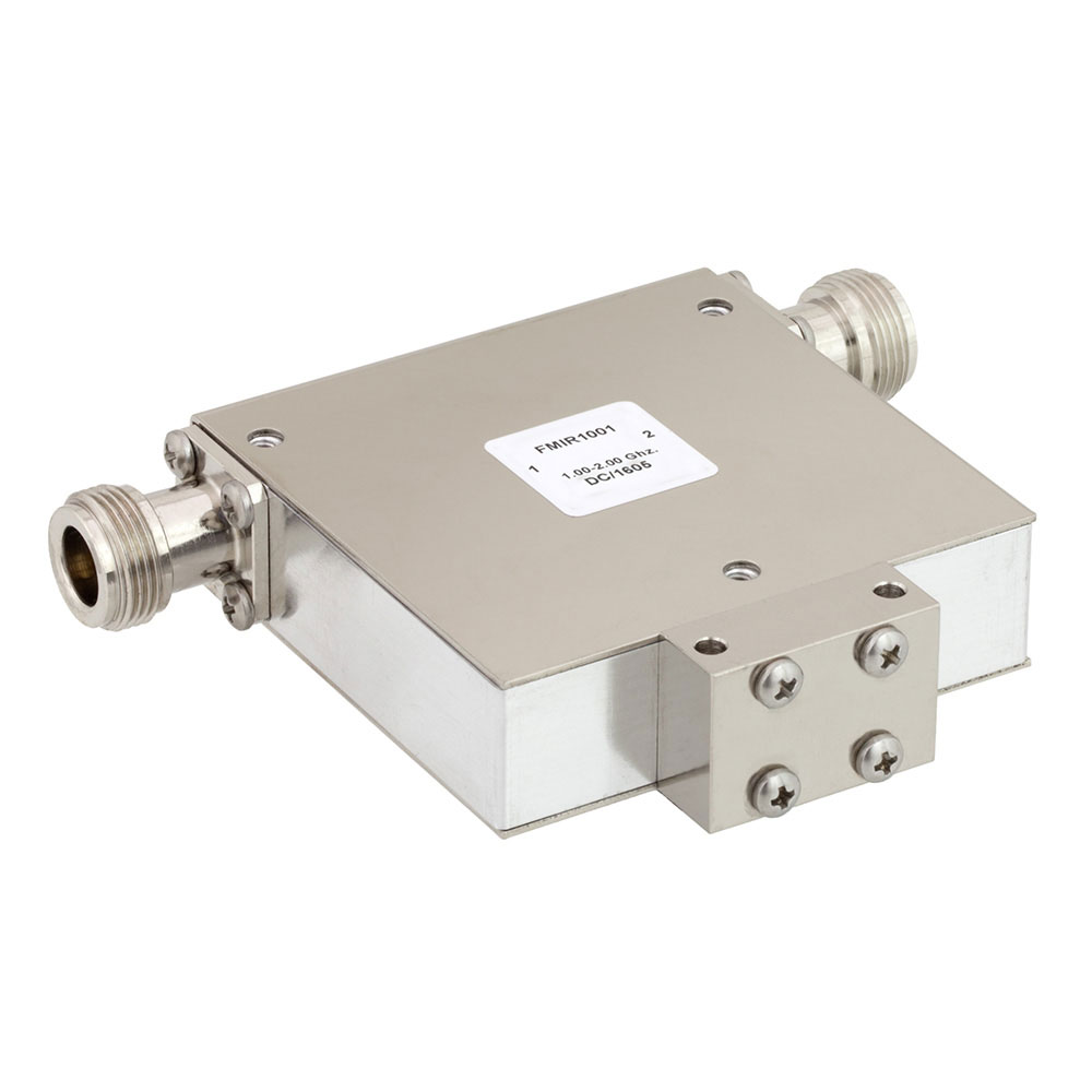 High Power Isolator With 18 dB Isolation From 1 GHz to 2 GHz, 50 Watts And N Female
