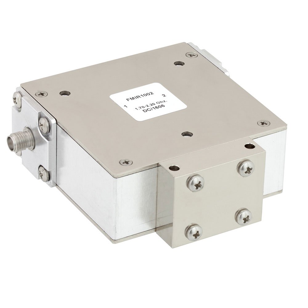 High Power Isolator With 20 dB Isolation From 1.7 GHz to 2.2 GHz, 50 Watts And SMA Female