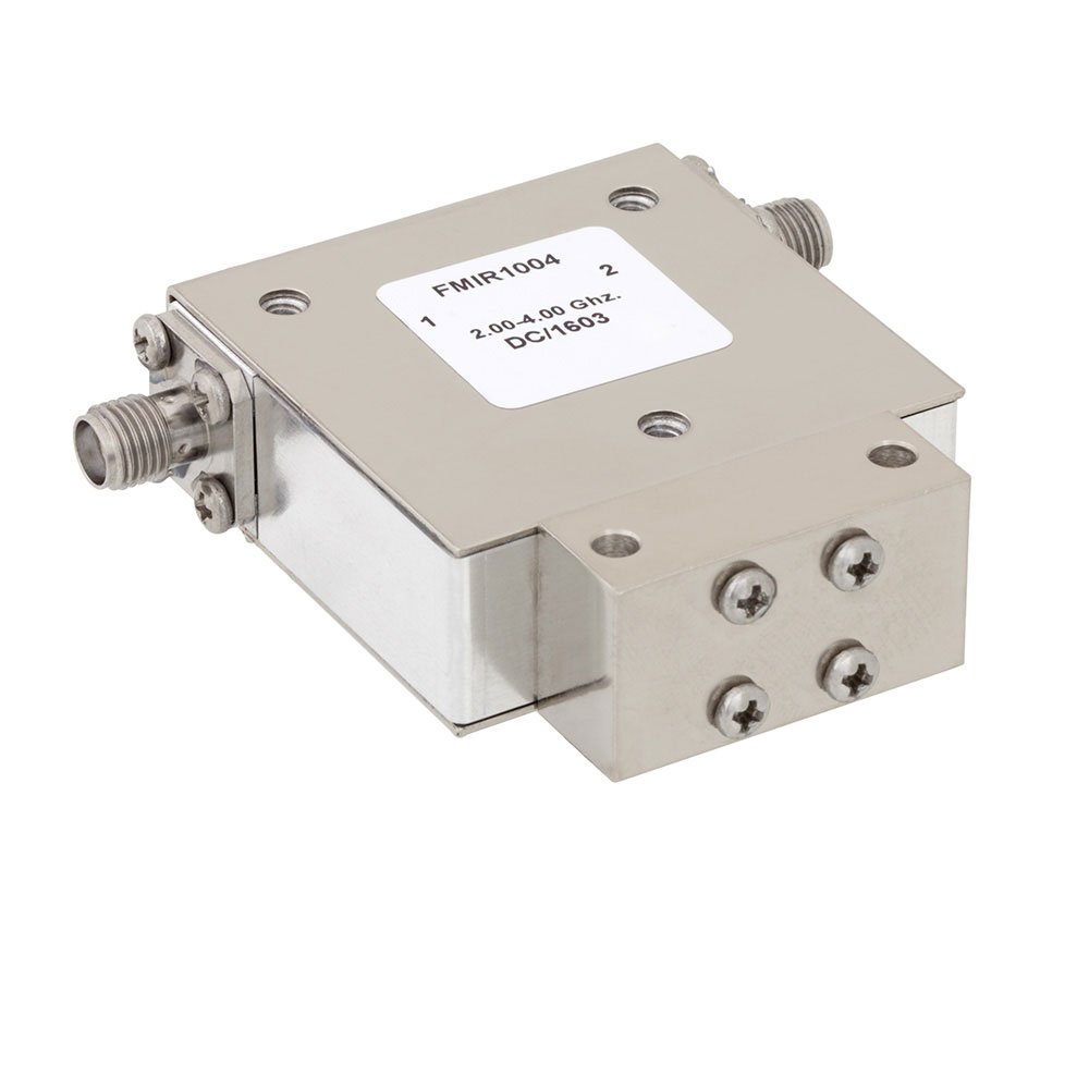 High Power Isolator With 20 dB Isolation From 2 GHz to 4 GHz, 50 Watts And SMA Female